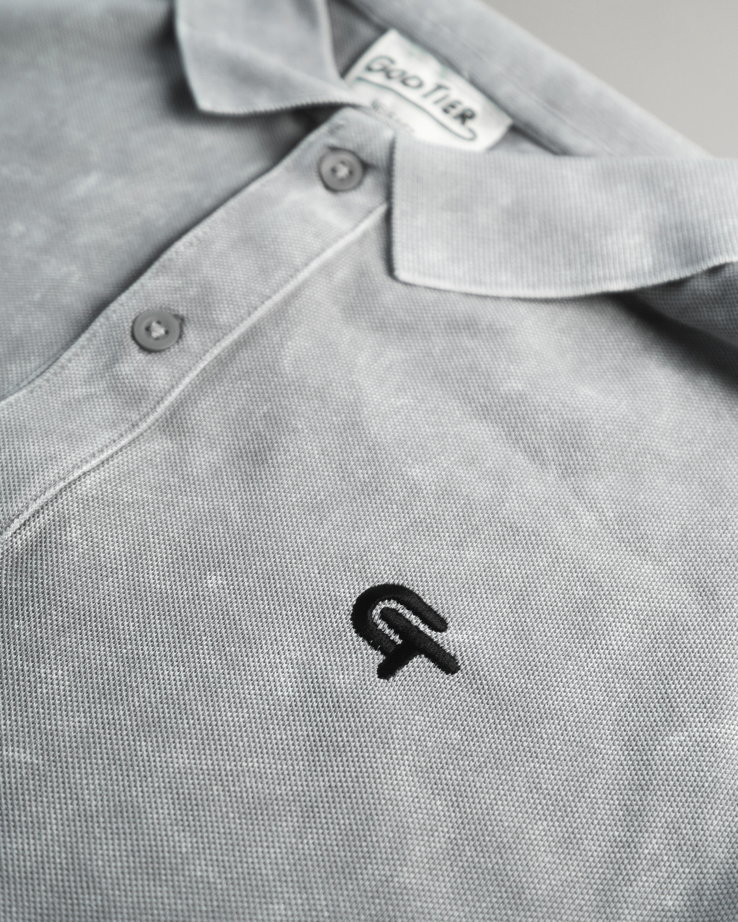 The GT Polo Shirt - Dyed Light Grey
