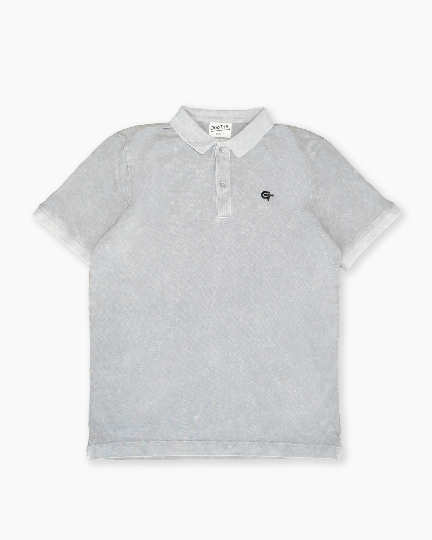 The GT Polo Shirt - Dyed Light Grey