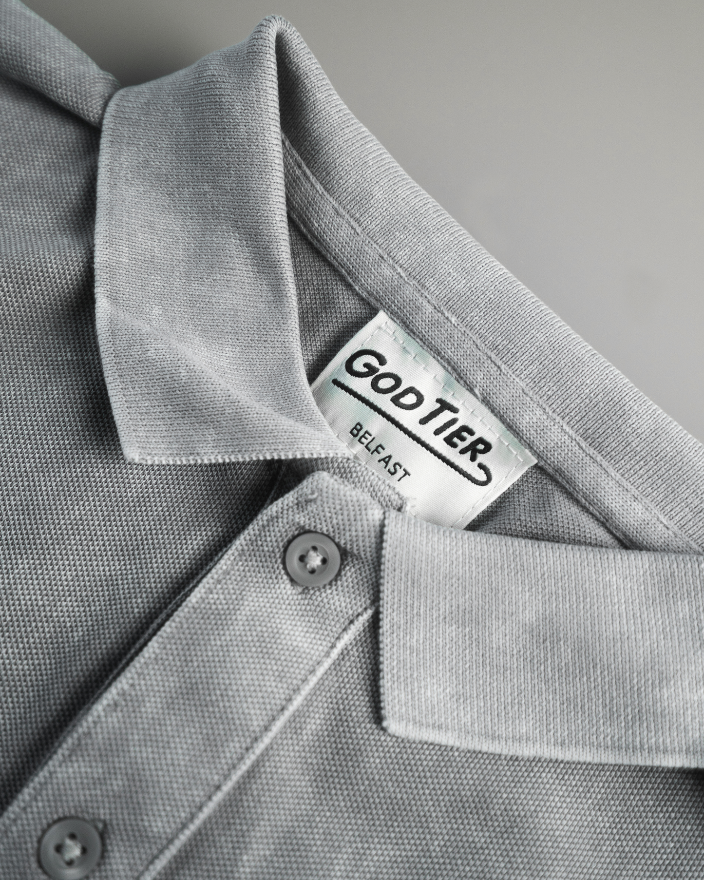 The GT Polo Shirt - Dyed Light Grey